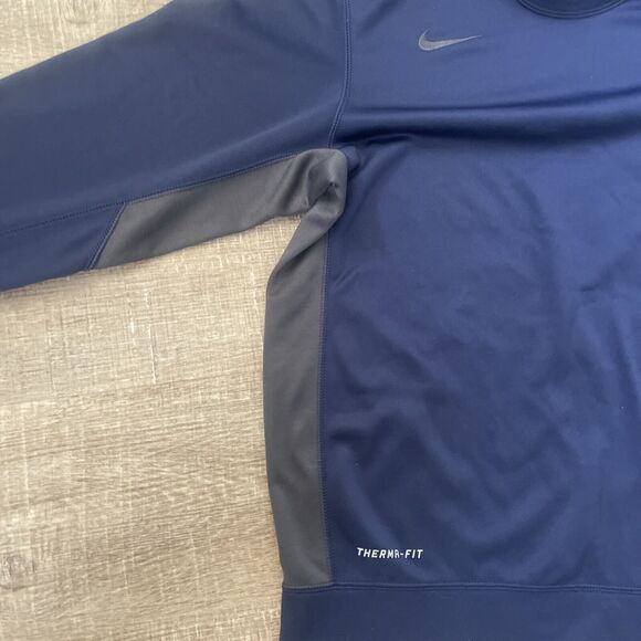Nike Therma Fit Activewear Crewneck Sweatshirt Blue Small Pullover Therma-Fit - Picture 6 of 16
